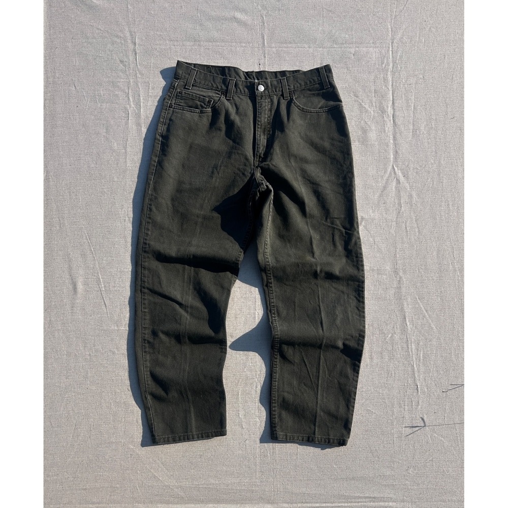 Vintage Levi's 550 Jeans Men's 36x30 Green Relaxed Fit Tapered Leg Denim
